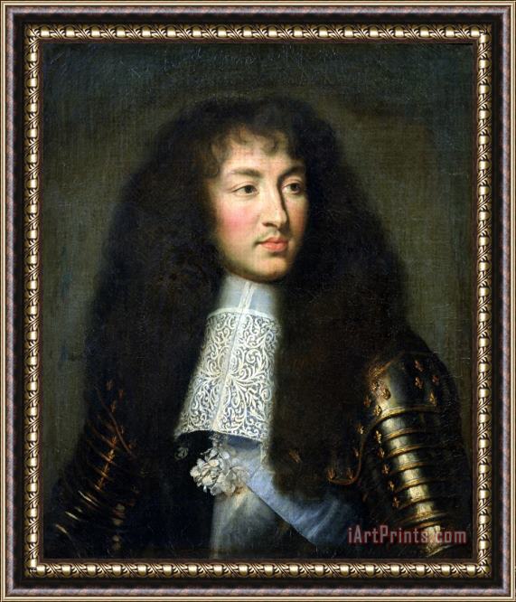 Charles Le Brun Portrait of Louis XIV Framed Painting