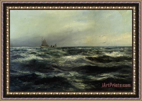 Charles Napier Hemy Cornish Sea And Working Boat Framed Print