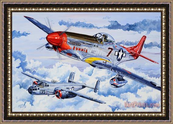 Charles Taylor Tuskegee Airman Framed Painting