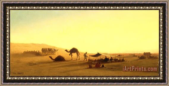 Charles Theodore Frere An Arab Encampment Framed Painting
