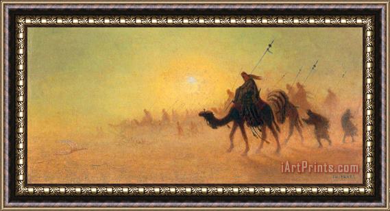 Charles Theodore Frere Crossing The Desert Framed Print