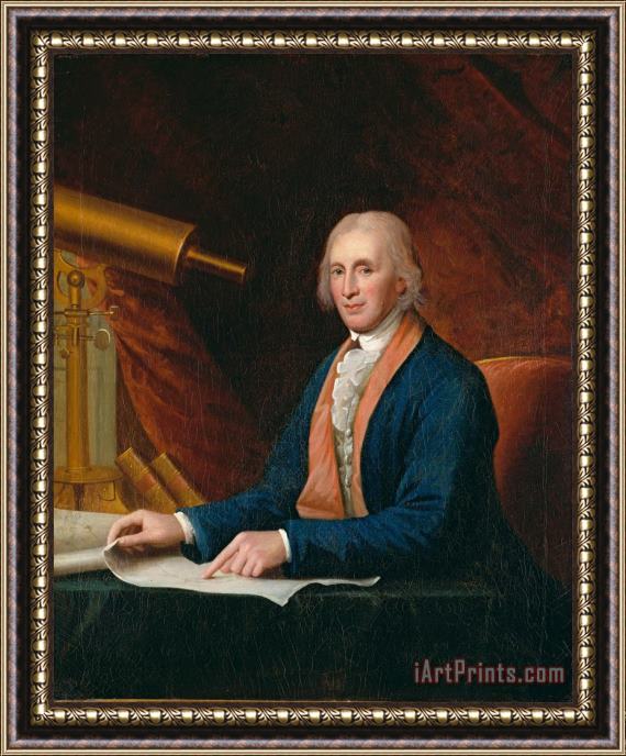 Charles Willson Peale David Rittenhouse Framed Painting