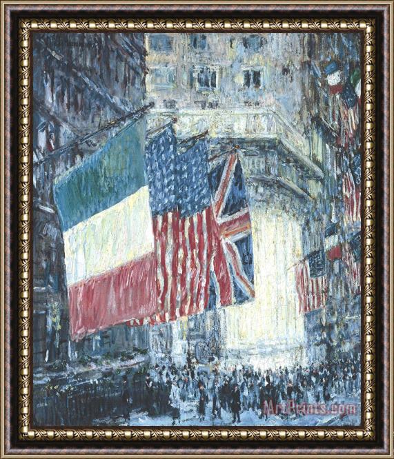 Childe Hassam Avenue of The Allies Framed Painting