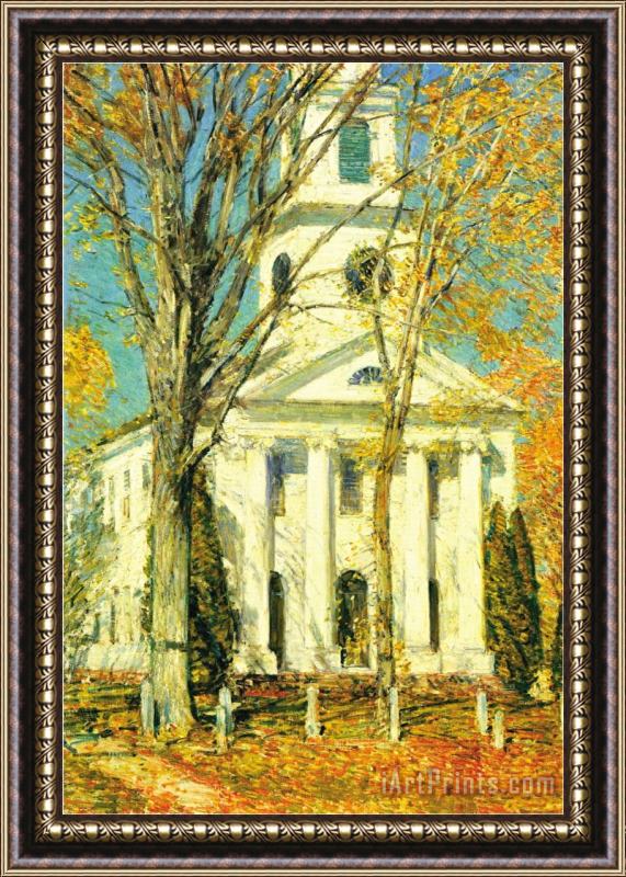 Childe Hassam Church at Old Lyme Connecticut Framed Print
