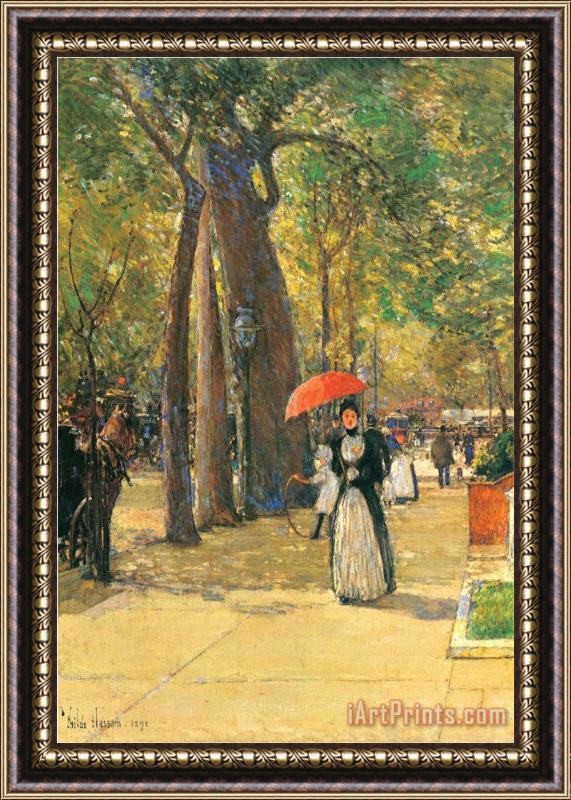 Childe Hassam Fifth Avenue And Washington Square Framed Print