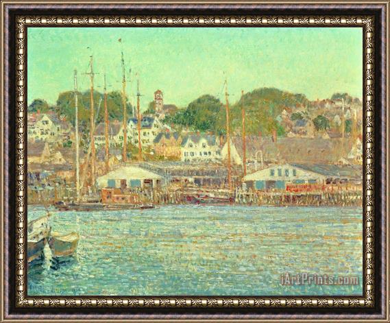 Childe Hassam Gloucester Harbor Framed Painting