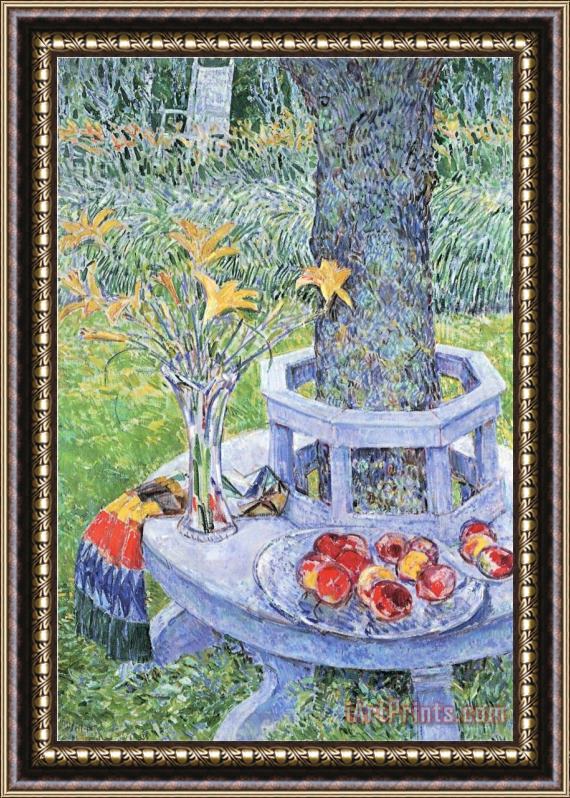 Childe Hassam Mrs Hassam's Garden Framed Print