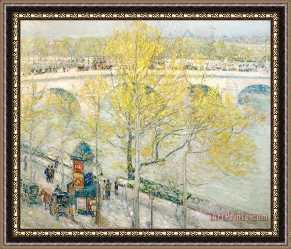 Childe Hassam Pont Royal Paris Framed Painting