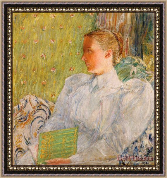 Childe Hassam Portrait of Edith Blaney Framed Painting