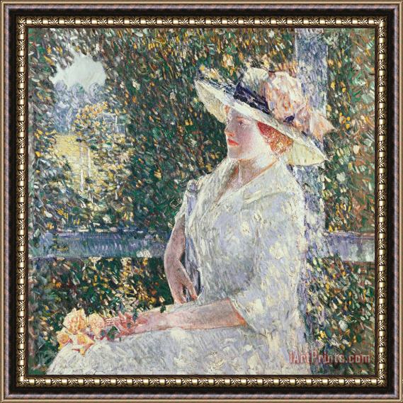 Childe Hassam Portrait of Miss Weir Framed Painting