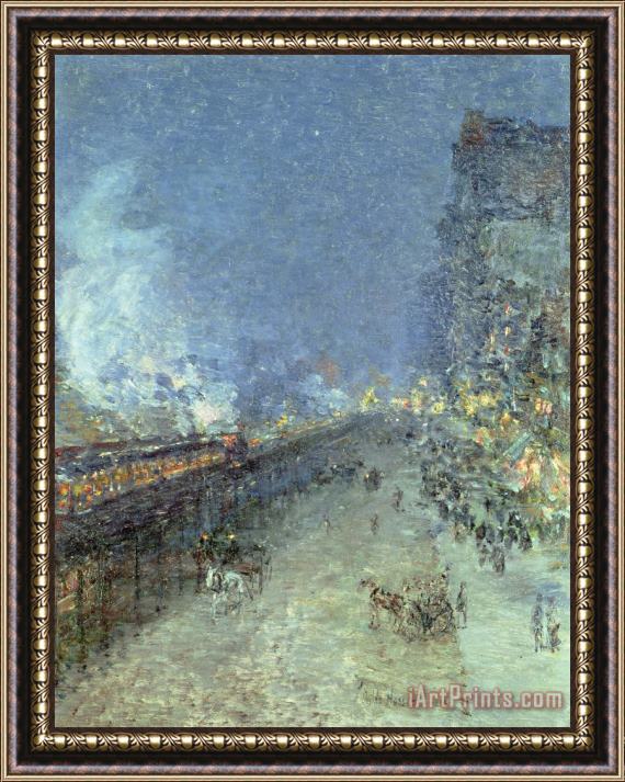 Childe Hassam The El Framed Painting
