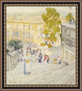 Babys First Steps Framed Prints - The Spanish Steps Of Rome by Childe Hassam