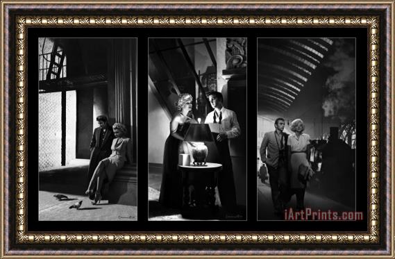 chris consani Celebrity Noir Triptych Framed Painting