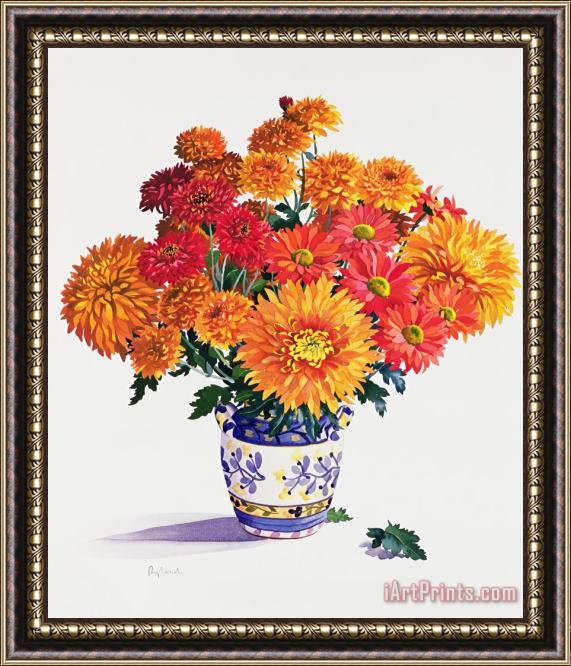 Christopher Ryland October Chrysanthemums Framed Print