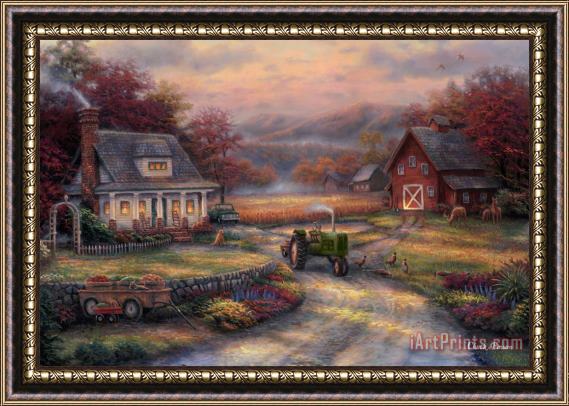 Chuck Pinson Afternoon Harvest Framed Painting