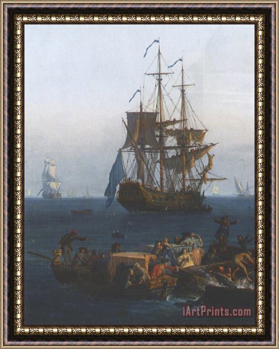Claude Joseph Vernet View of The Gulf of Bandol Fishing for Tuna Framed Painting