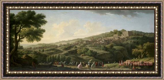 Claude Joseph Vernet Villa at Caprarola Framed Painting
