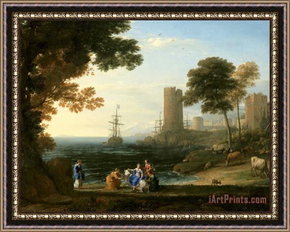 Claude Lorrain Coast View with The Abduction of Europa Framed Print