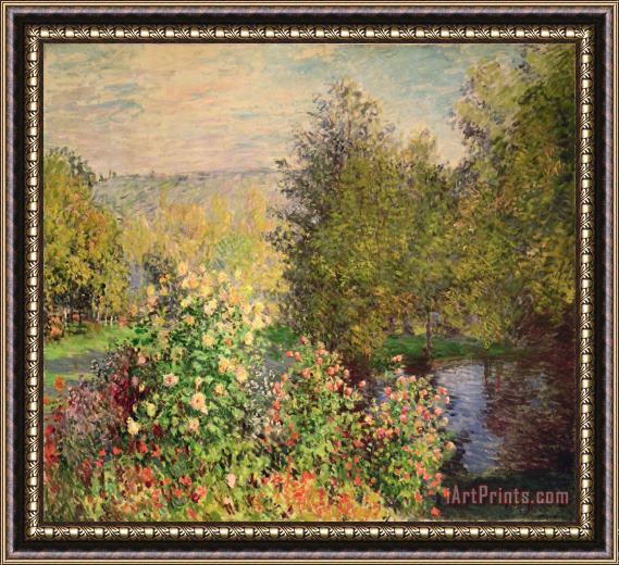 Claude Monet A Corner of the Garden at Montgeron Framed Print