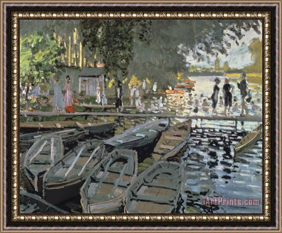 Claude Monet Bathers at La Grenouillere Framed Painting