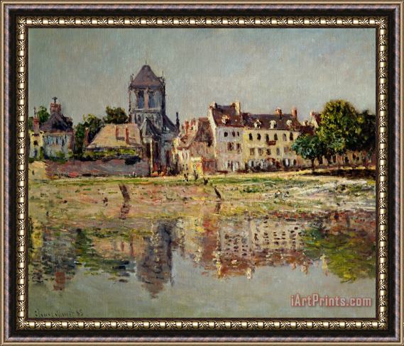 Claude Monet By the River at Vernon Framed Painting