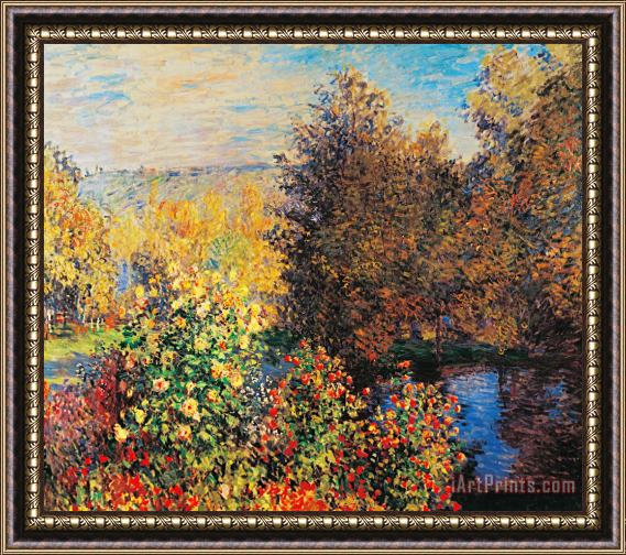 Claude Monet Corner Of Garden In Montgeron Framed Painting