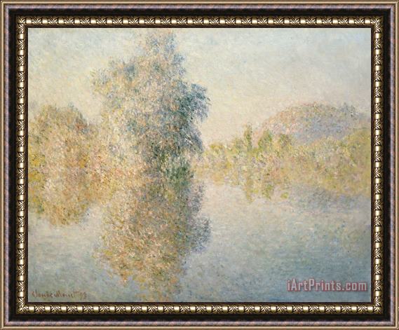Claude Monet Early Morning on the Seine at Giverny Framed Painting