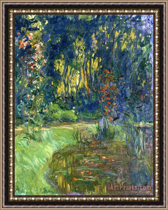 Claude Monet Garden Of Giverny Framed Painting