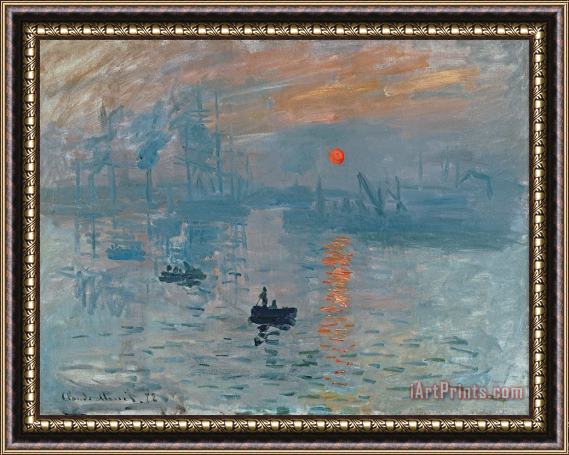 Claude Monet Impression Sunrise Framed Print