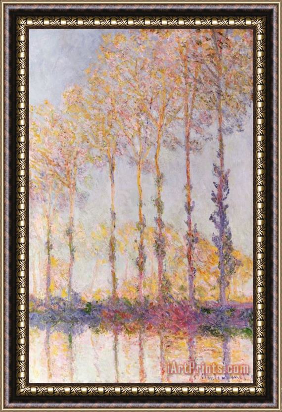 Claude Monet Poplars on the Banks of the Epte Framed Print