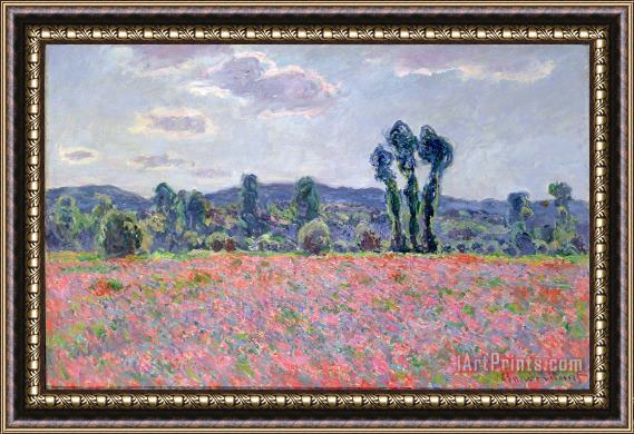 Claude Monet Poppy Field Framed Painting