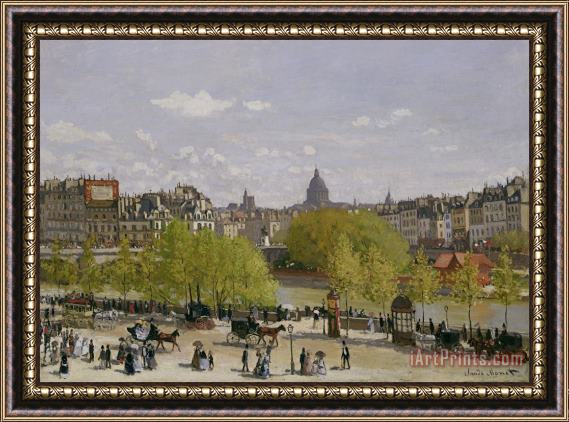 Claude Monet Quai du Louvre in Paris Framed Painting