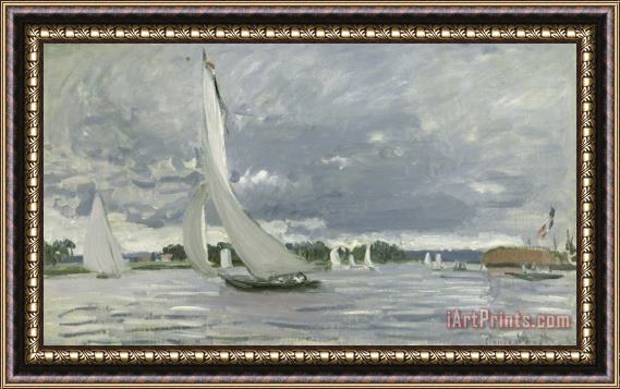 Claude Monet Regatta at Argenteuil Framed Painting