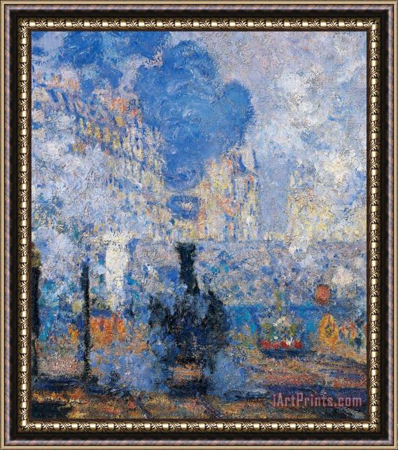 Claude Monet Saint Lazare Station Framed Painting