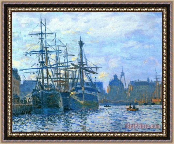 Claude Monet Ship Sea Sky Sailboats Framed Print