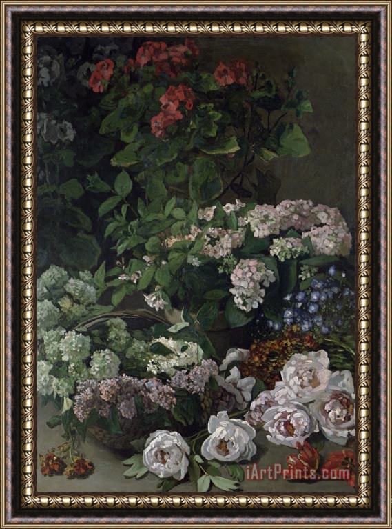 Claude Monet Spring Flowers Framed Painting