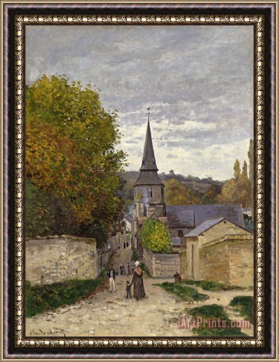 Claude Monet Street in Sainte Adresse Framed Print