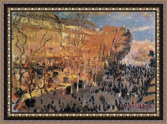 Claude Monet Study For The Boulevard Des Capucines Framed Painting