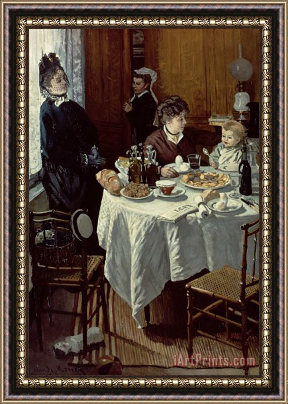 Claude Monet The Breakfast Framed Painting