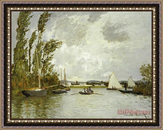Claude Monet The Little Branch of the Seine at Argenteuil Framed Painting
