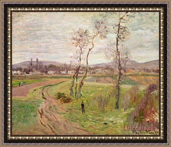 Claude Monet The Plain At Gennevilliers Framed Painting
