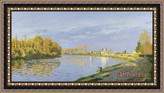 Claude Monet The Seine at Bougival Framed Print