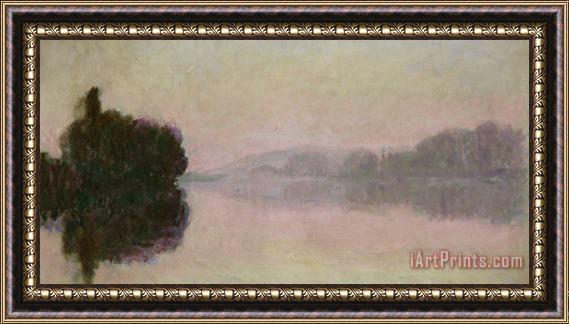 Claude Monet The Seine at Port-Villez - Evening Effect Framed Painting