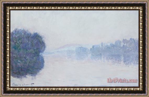 Claude Monet The Seine near Vernon Framed Painting