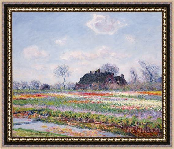Claude Monet Tulip Fields at Sassenheim Framed Painting