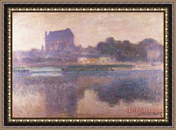 Claude Monet Vernon Church in Fog Framed Painting