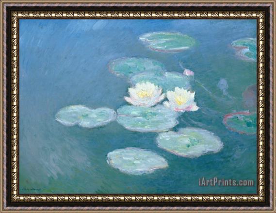 Claude Monet Waterlilies Evening Framed Print