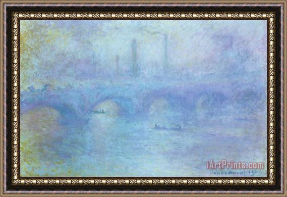 Claude Monet Waterloo Bridge Framed Painting