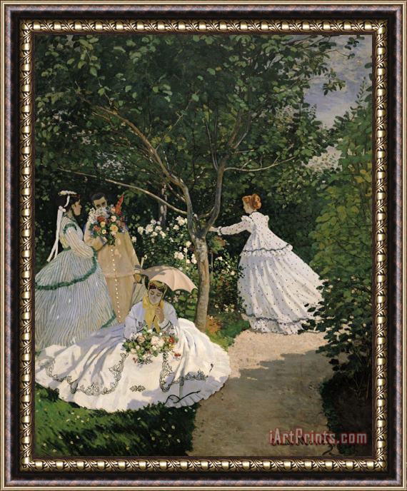 Claude Monet Women in the Garden Framed Print
