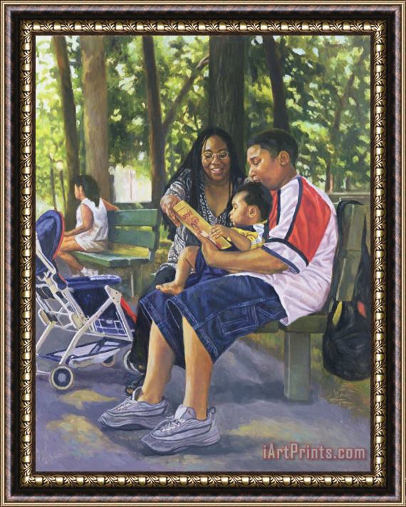 Colin Bootman Family In The Park Framed Painting
